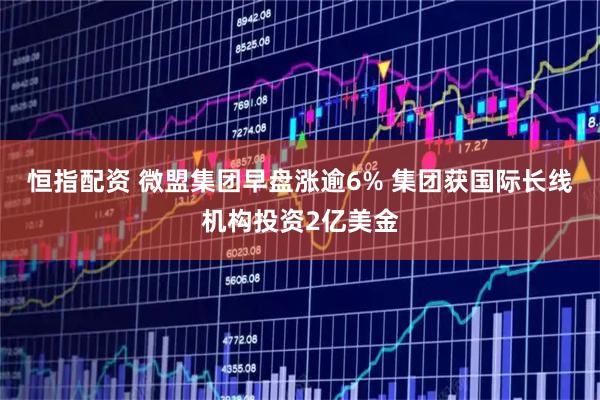 恒指配资 微盟集团早盘涨逾6% 集团获国际长线机构投资2亿美金